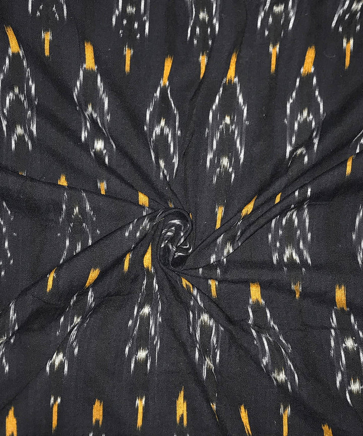 0.6m Black handwoven cotton pochampally ikat fabric