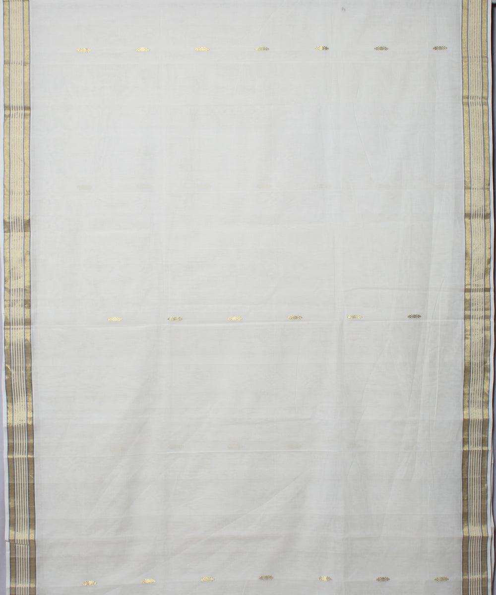 White cotton handloom saree