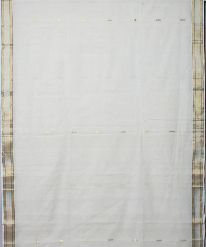 White cotton handloom saree