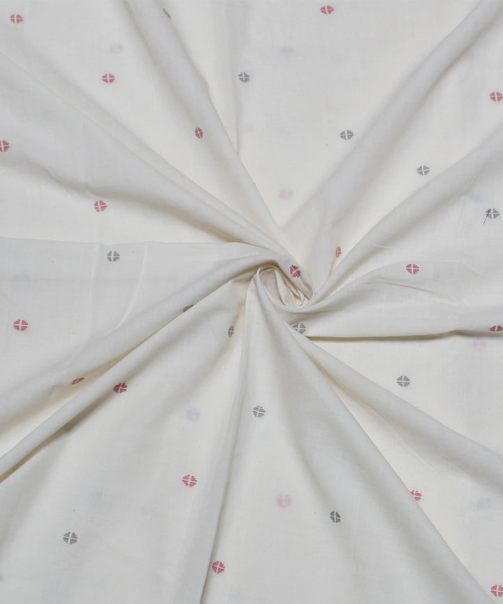 White handwoven cotton fabric