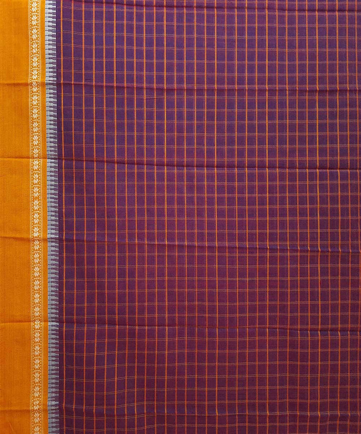 Brown handloom narayanpet cotton saree