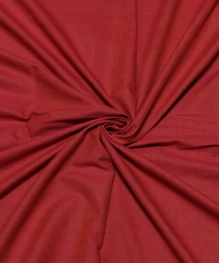 Rust handwoven cotton fabric