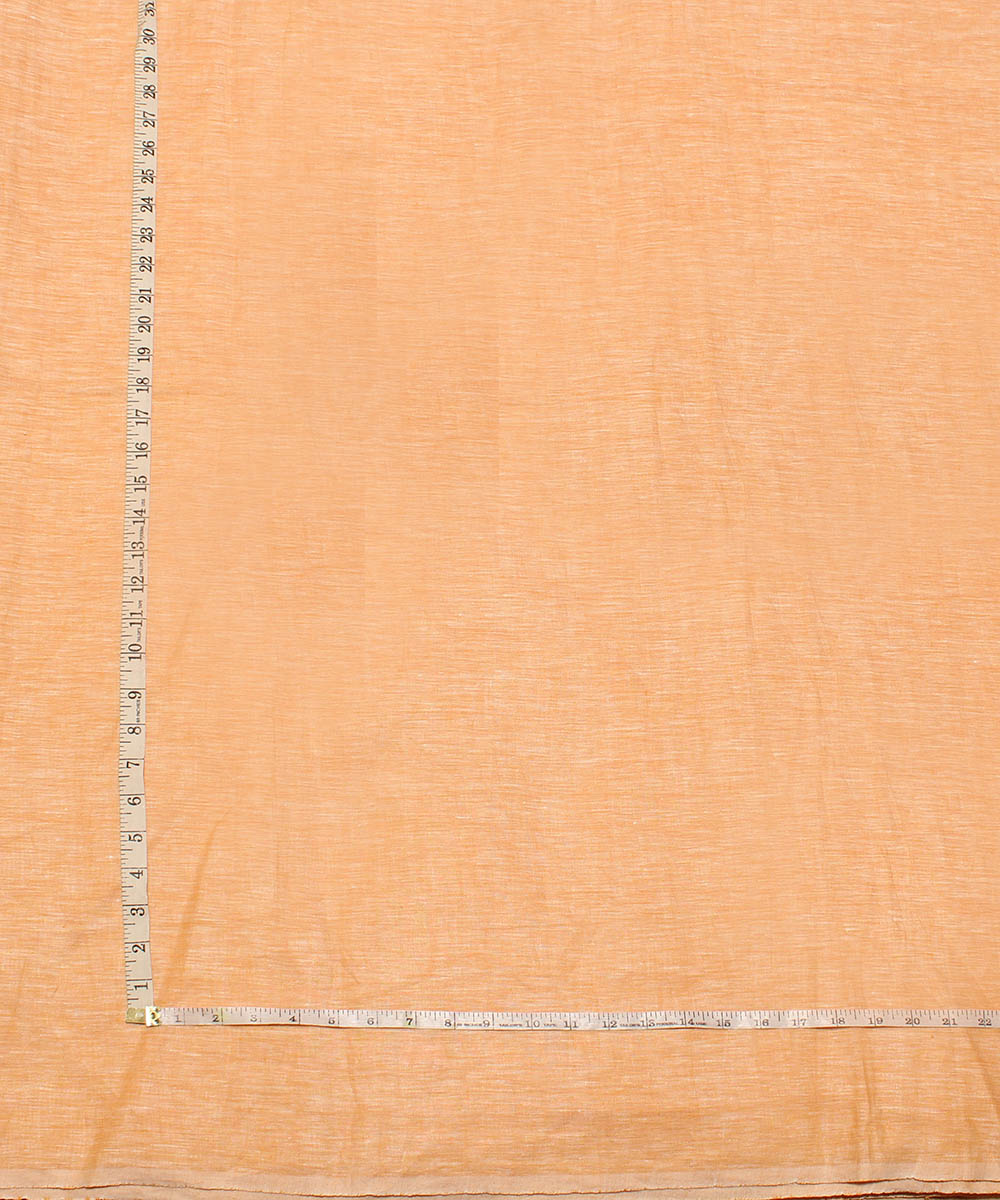 2.5m Light orange handwoven linen kurta material