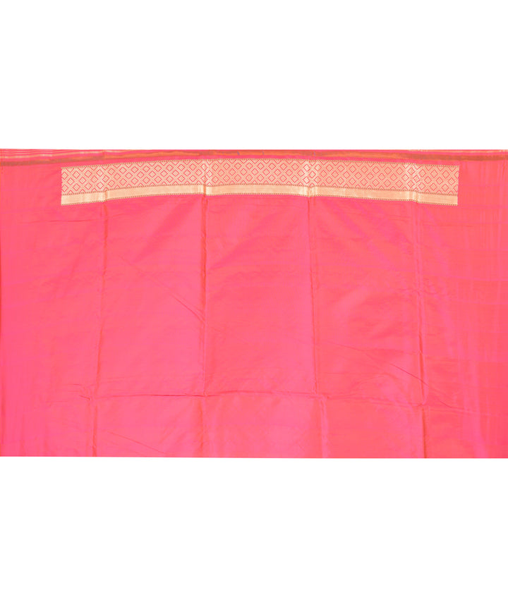 Pink handwoven banarasi silk saree