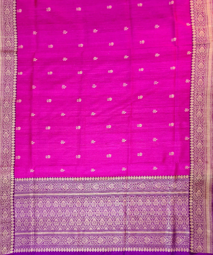 Purple handwoven banarasi silk saree