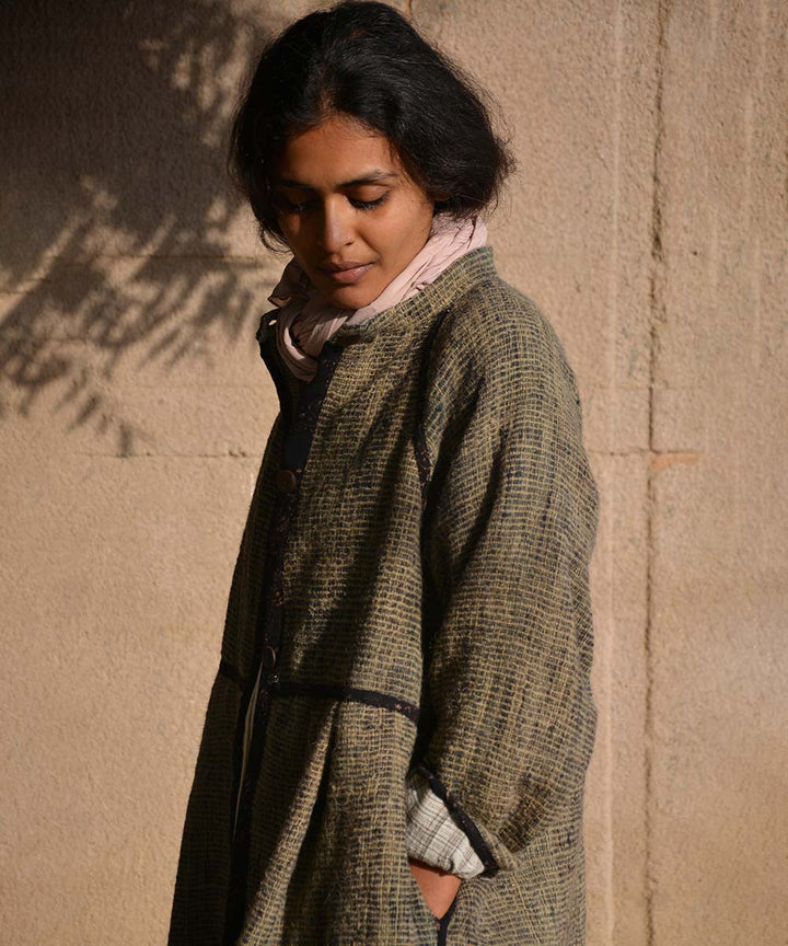 Grey-stripes-handwoven-woolen-jacket