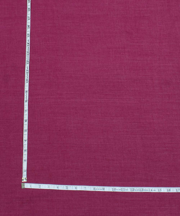 Dark pink handspun handwoven cotton fabric