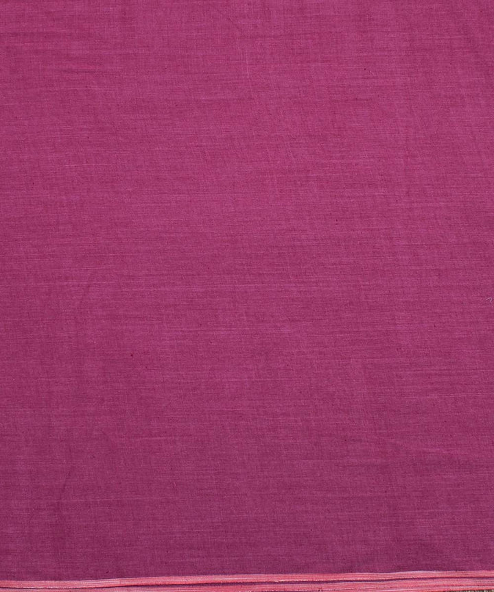 Dark pink handspun handwoven cotton fabric