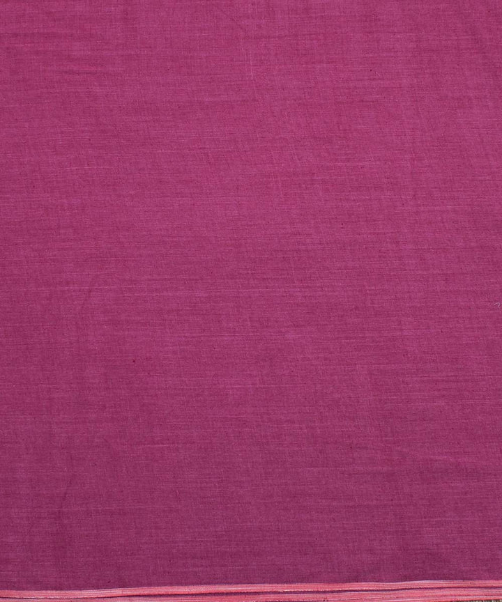 Dark pink handspun handwoven cotton fabric