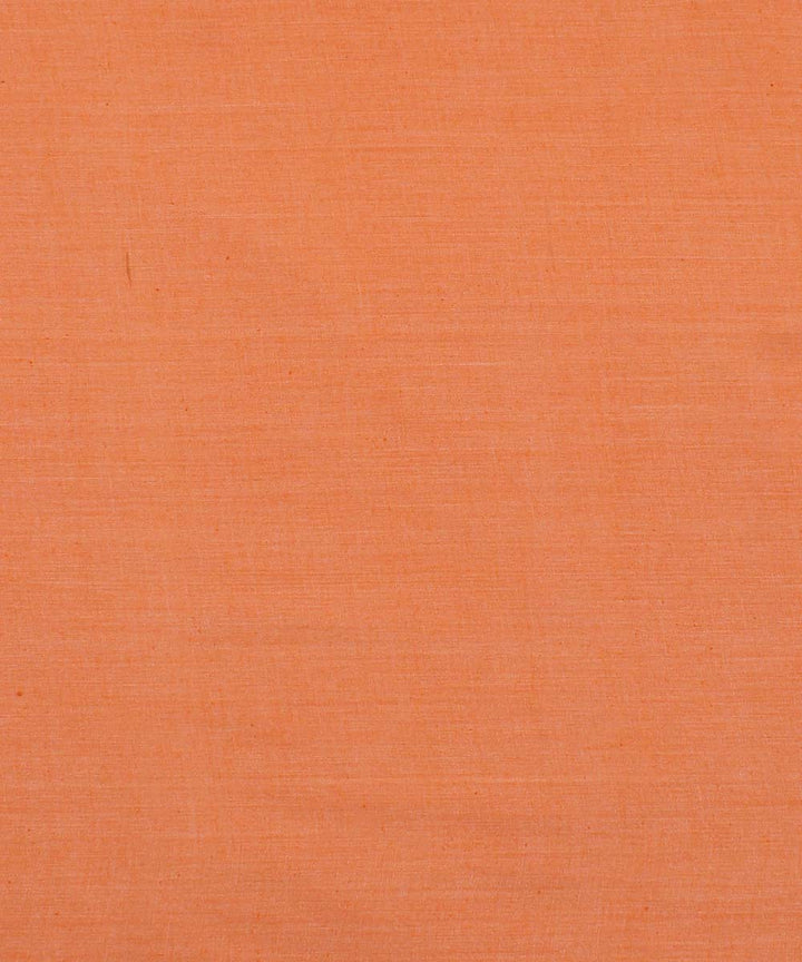Orange handspun handwoven cotton fabric