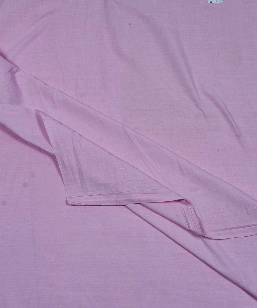 Light pink handspun handwoven cotton fabric