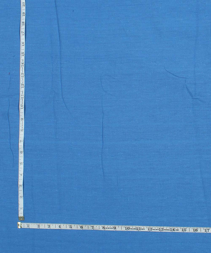 Blue handspun handwoven cotton fabric