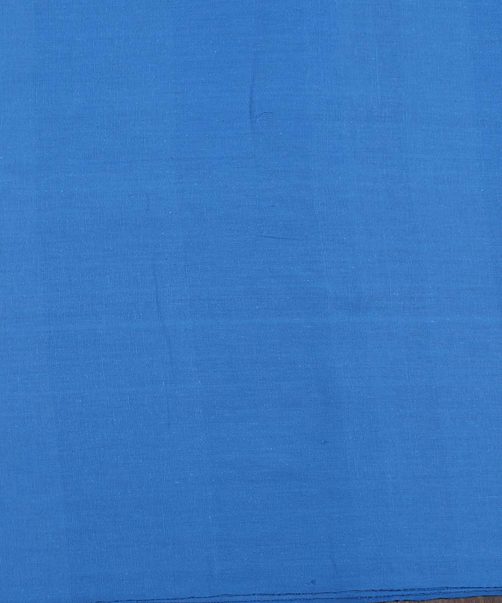 Blue handspun handwoven cotton fabric