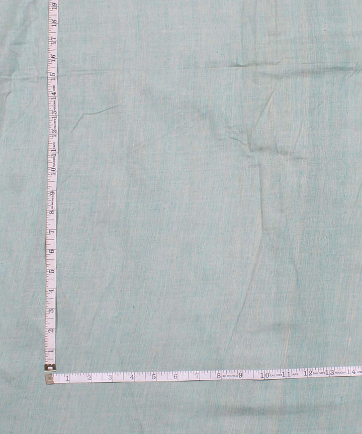 Mint green handspun handwoven cotton fabric