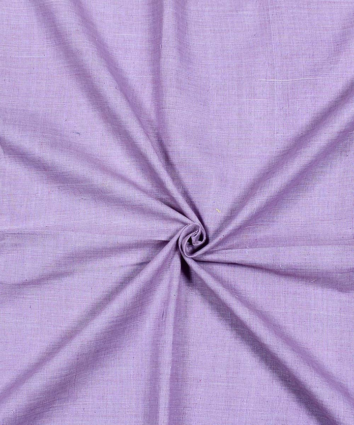 Light purple handspun handwoven cotton fabric