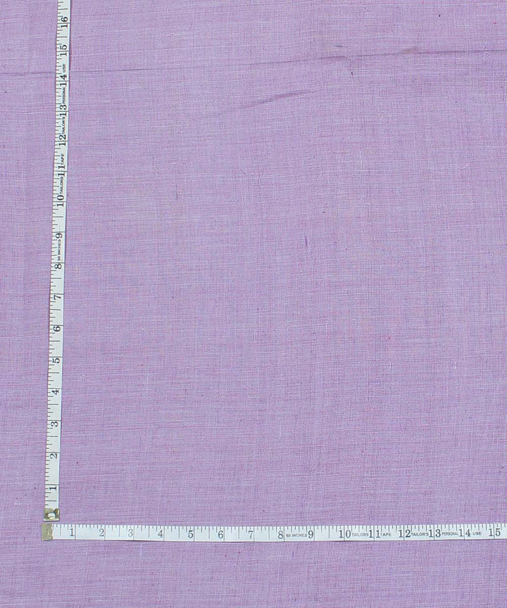 Light purple handspun handwoven cotton fabric