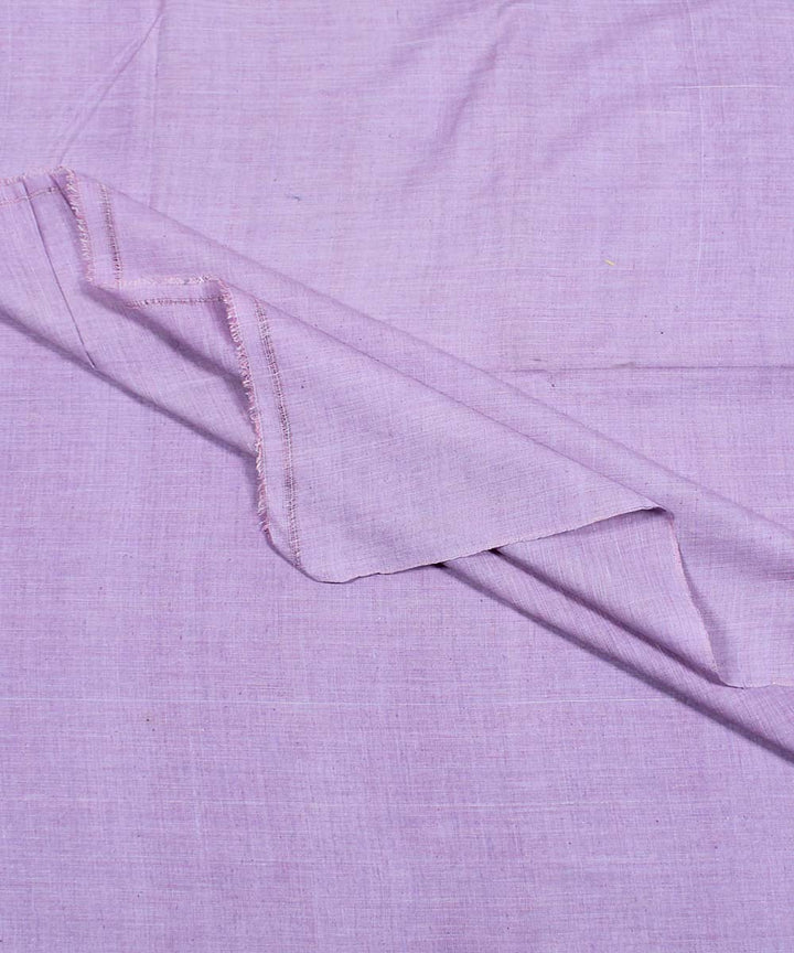 Light purple handspun handwoven cotton fabric