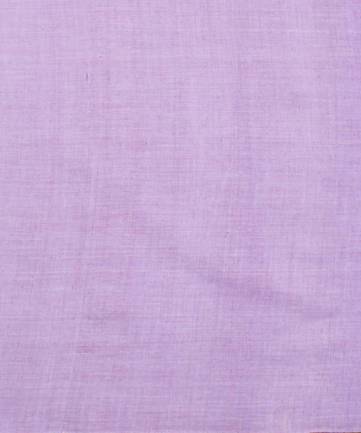 Light purple handspun handwoven cotton fabric