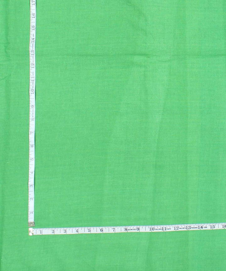 Bright green handspun handwoven cotton fabric