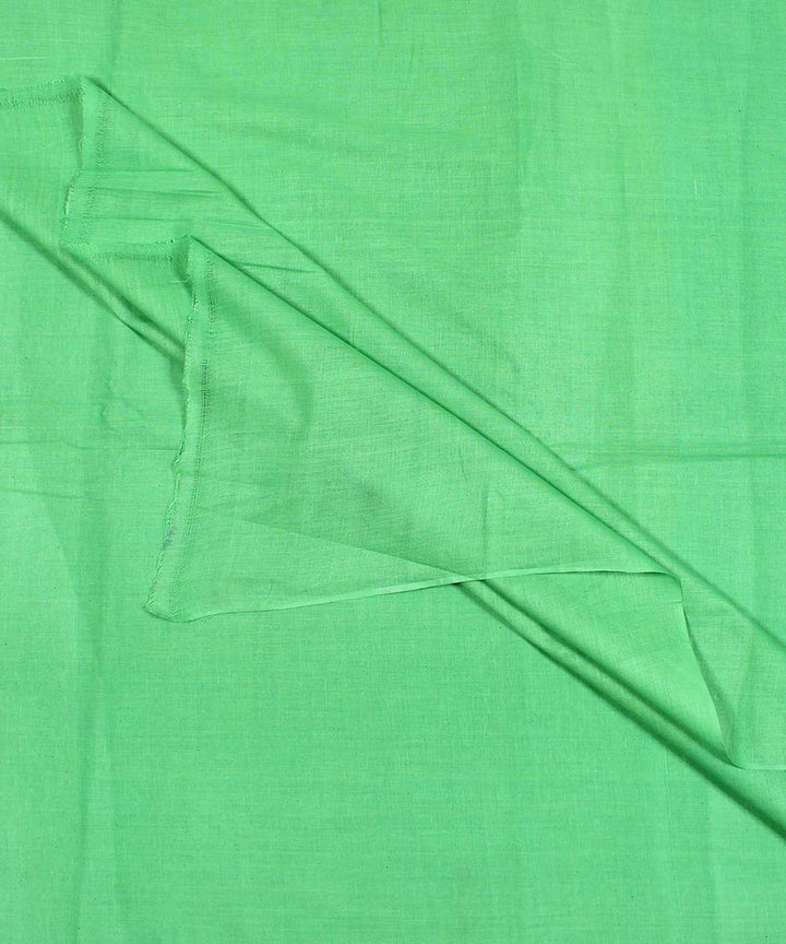 Bright green handspun handwoven cotton fabric