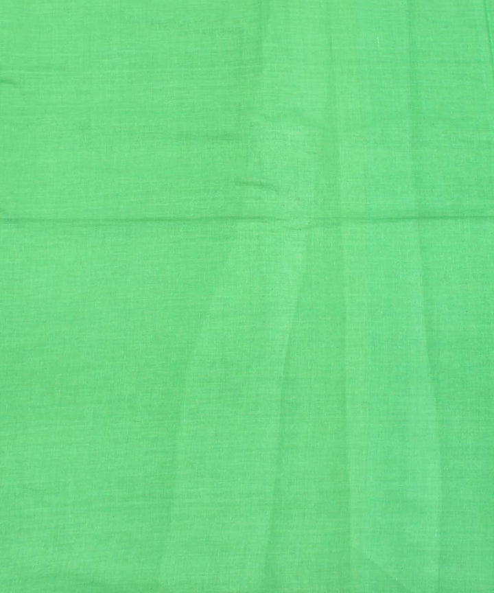 Bright green handspun handwoven cotton fabric