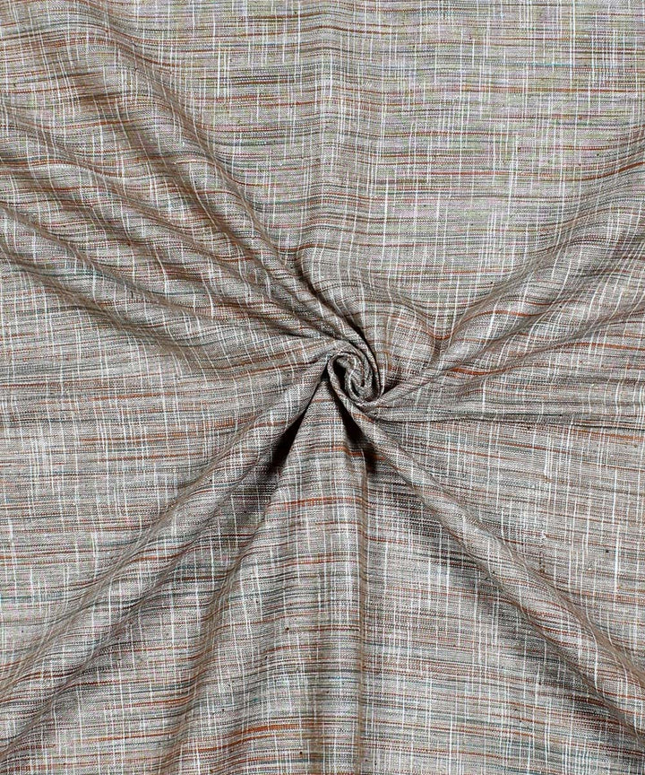 Multicolour handspun handwoven cotton fabric