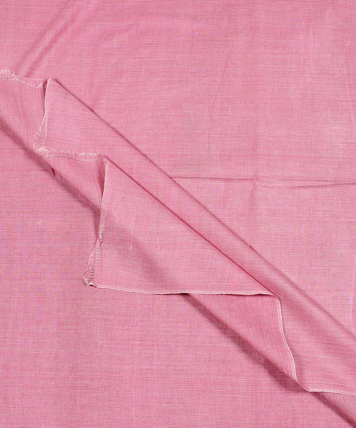 Pink handspun handwoven cotton fabric