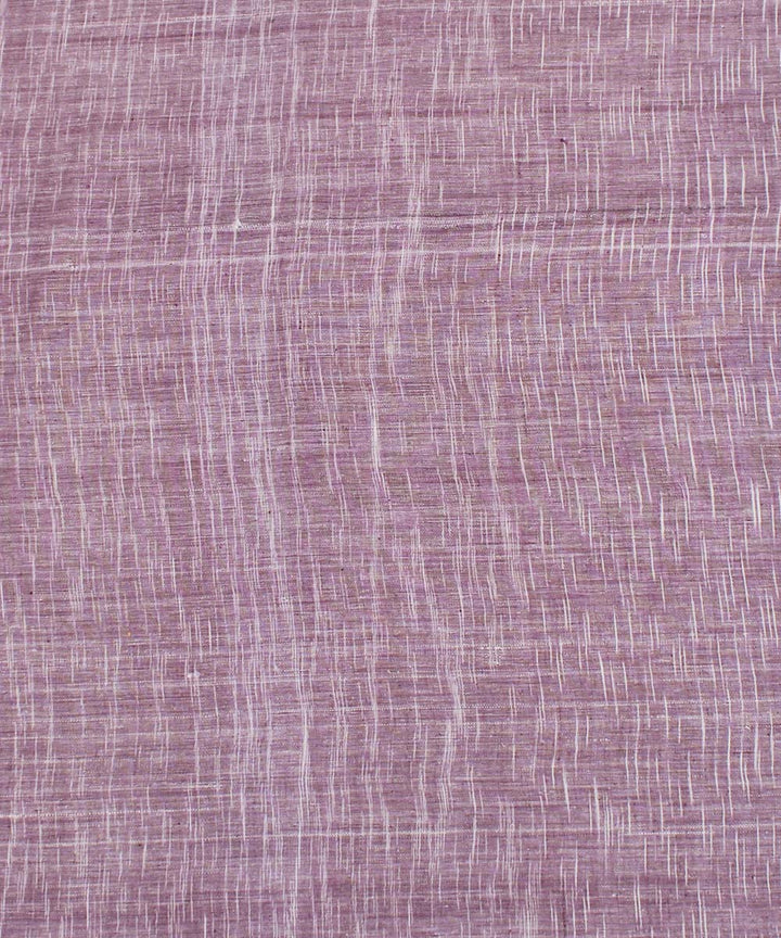 Purple white handspun handwoven cotton fabric