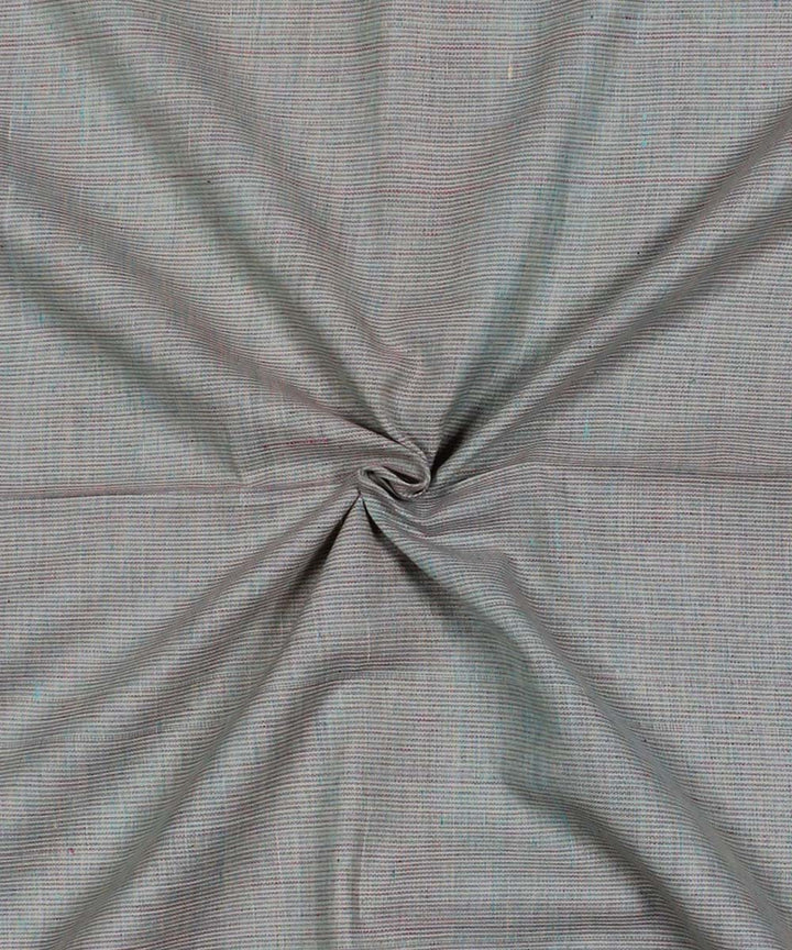 Dark green peach handspun handwoven cotton fabric