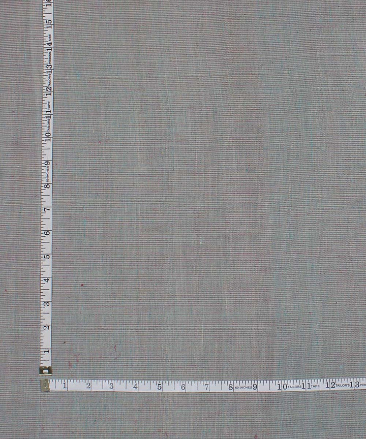 Dark green peach handspun handwoven cotton fabric