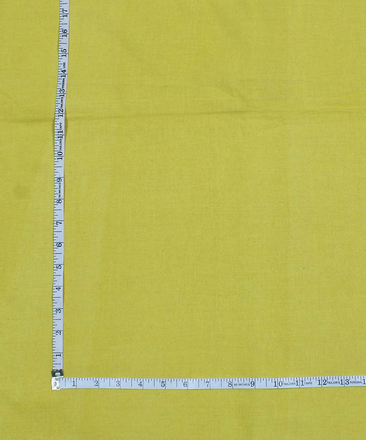Yellow handspun handwoven cotton fabric