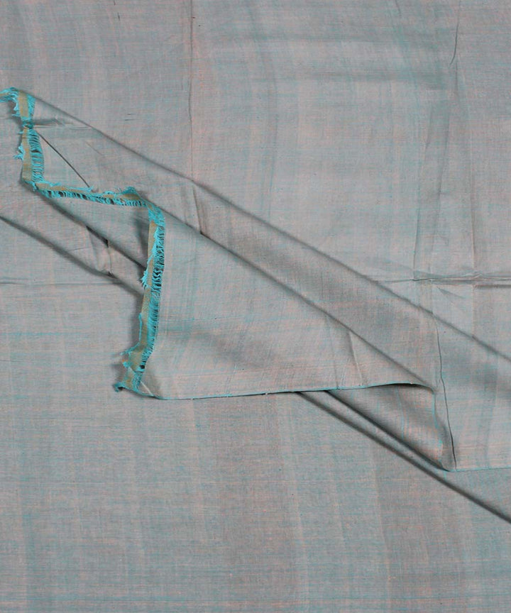green peach handspun handwoven cotton fabric