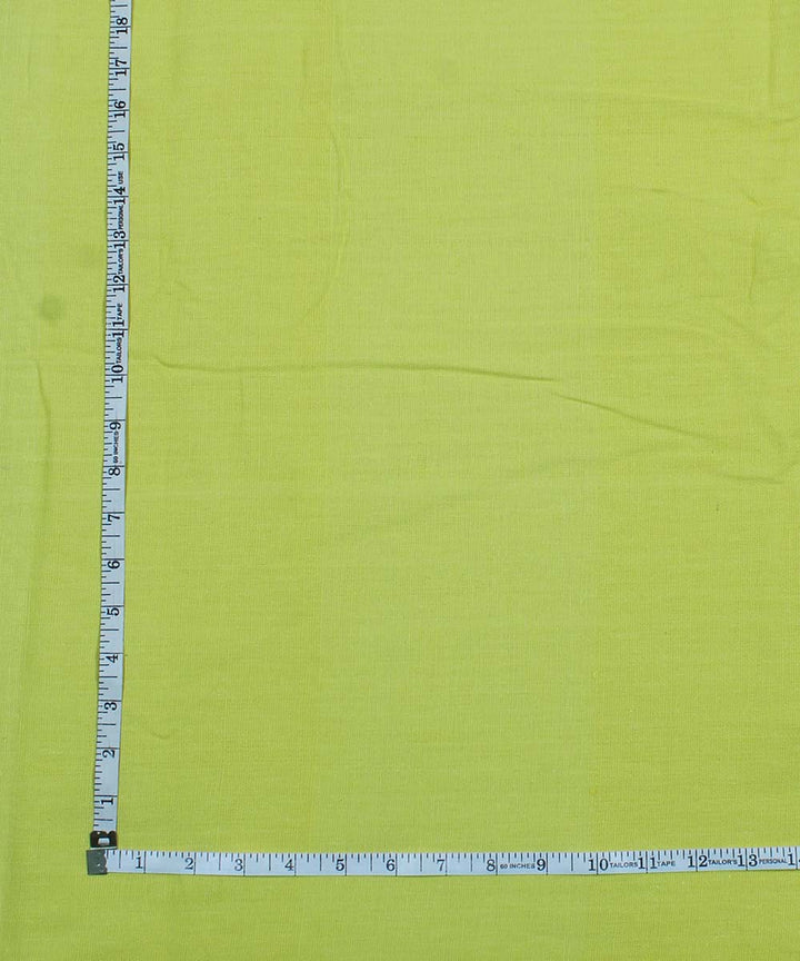 Lemon yellow handspun handwoven cotton fabric