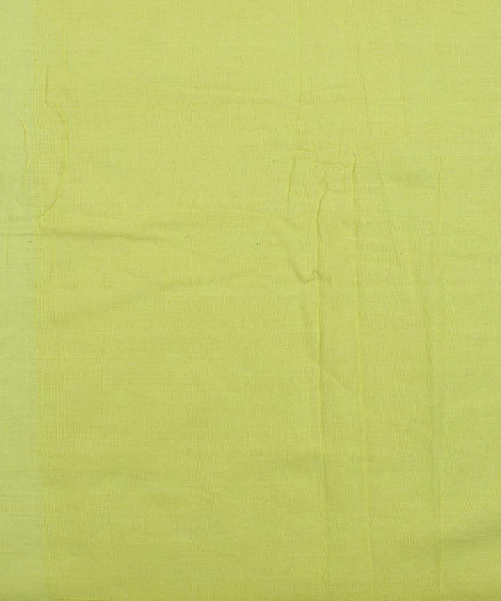 Lemon yellow handspun handwoven cotton fabric