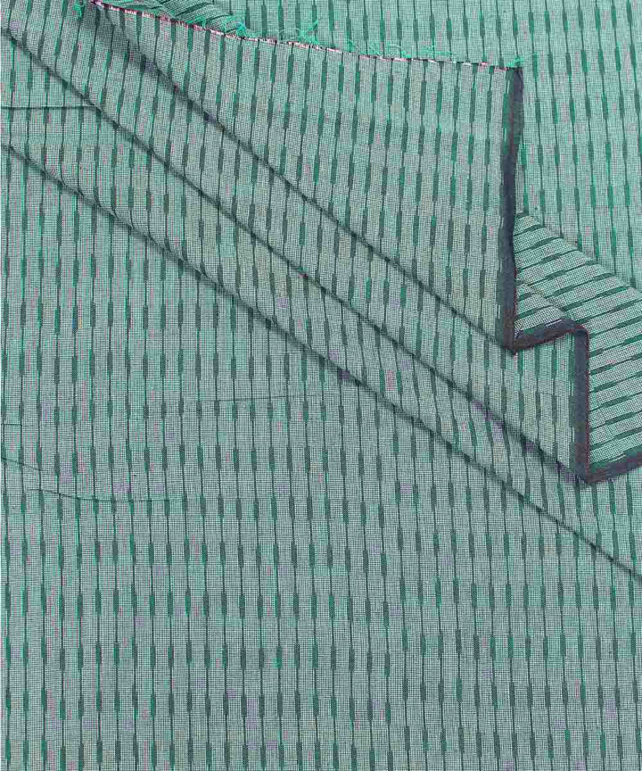 Green Handloom Cotton Ikat Fabric