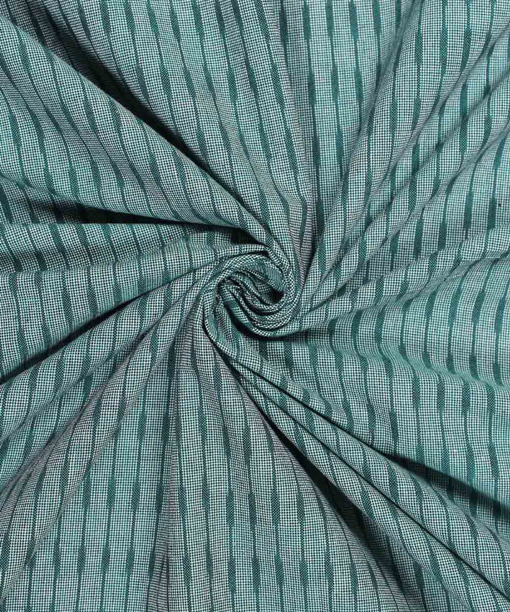 Green Handloom Cotton Ikat Fabric