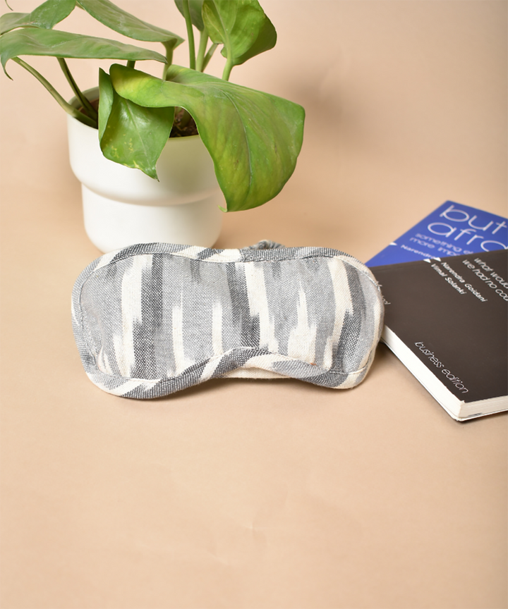 Grey handcrafted cotton eye mask