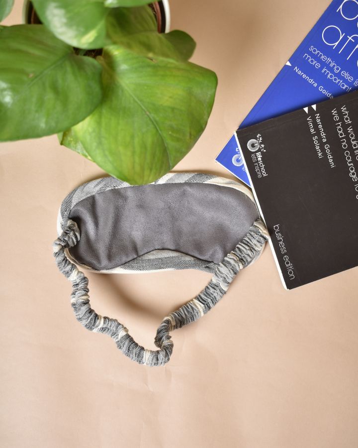 Grey handcrafted cotton eye mask