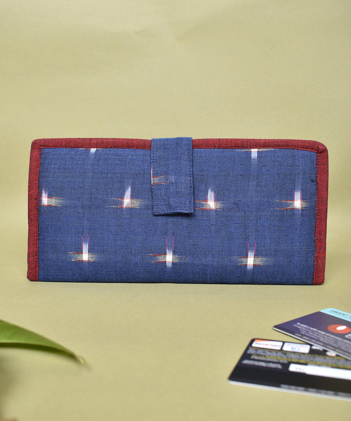 Blue handcrated cotton jute ladies wallet