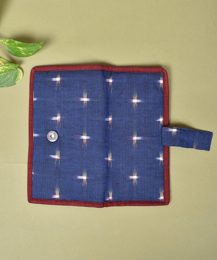 Blue handcrated cotton jute ladies wallet