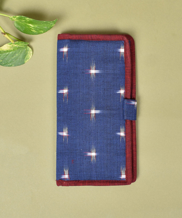 Blue handcrated cotton jute ladies wallet