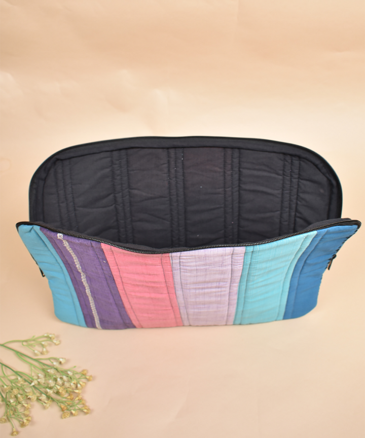 Multi color handcrafted cotton laptop sleeve