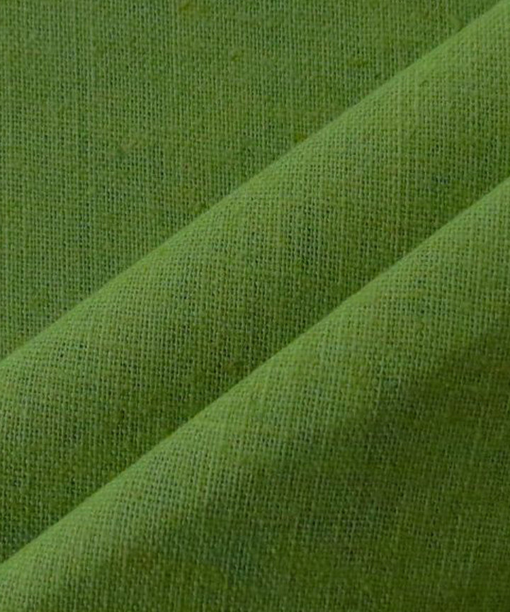 Light green cotton handspun handwoven fabric