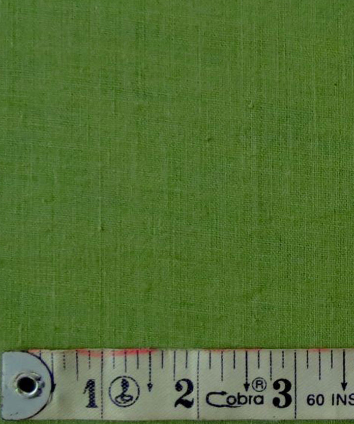 Light green cotton handspun handwoven fabric