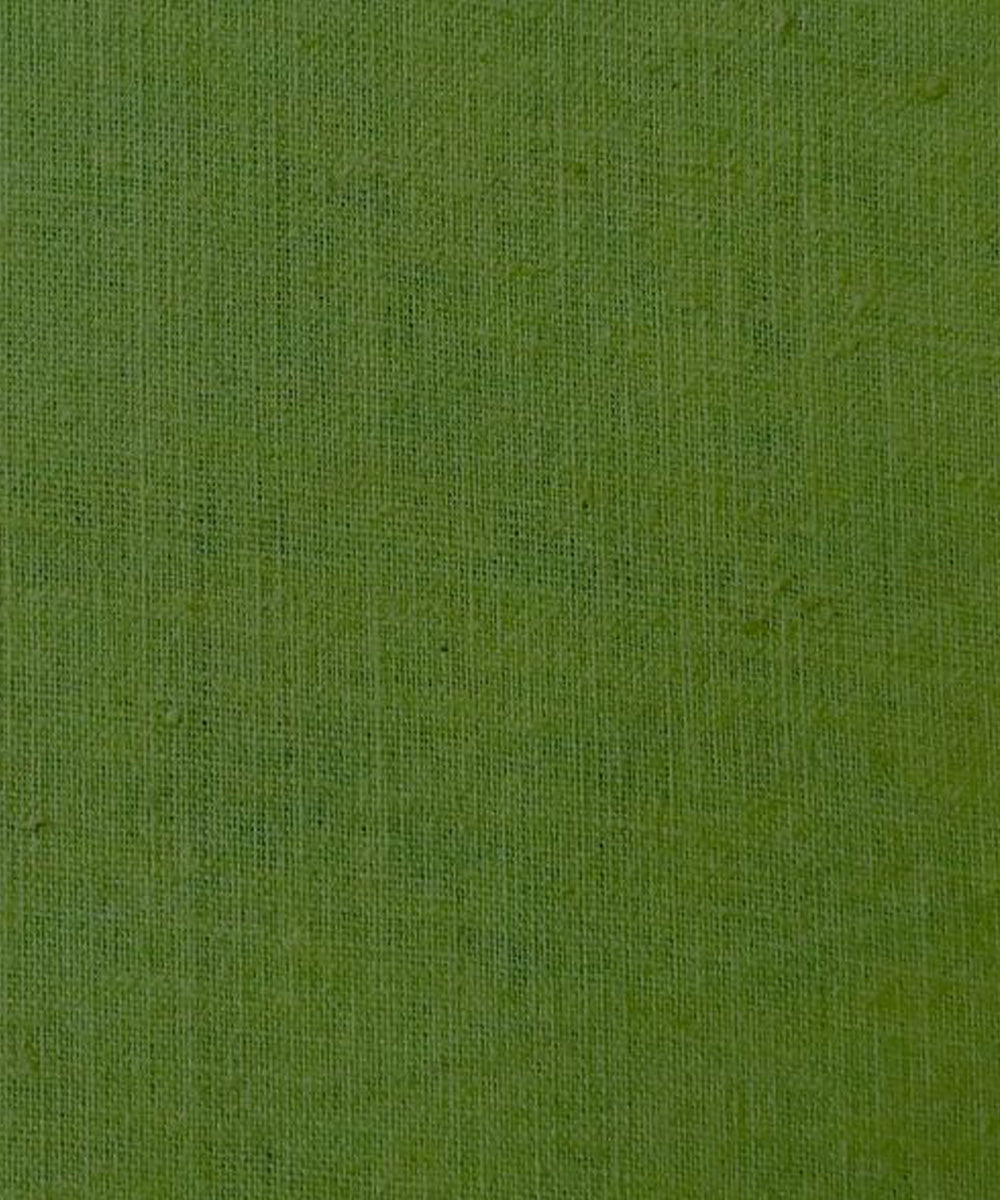 Light green cotton handspun handwoven fabric