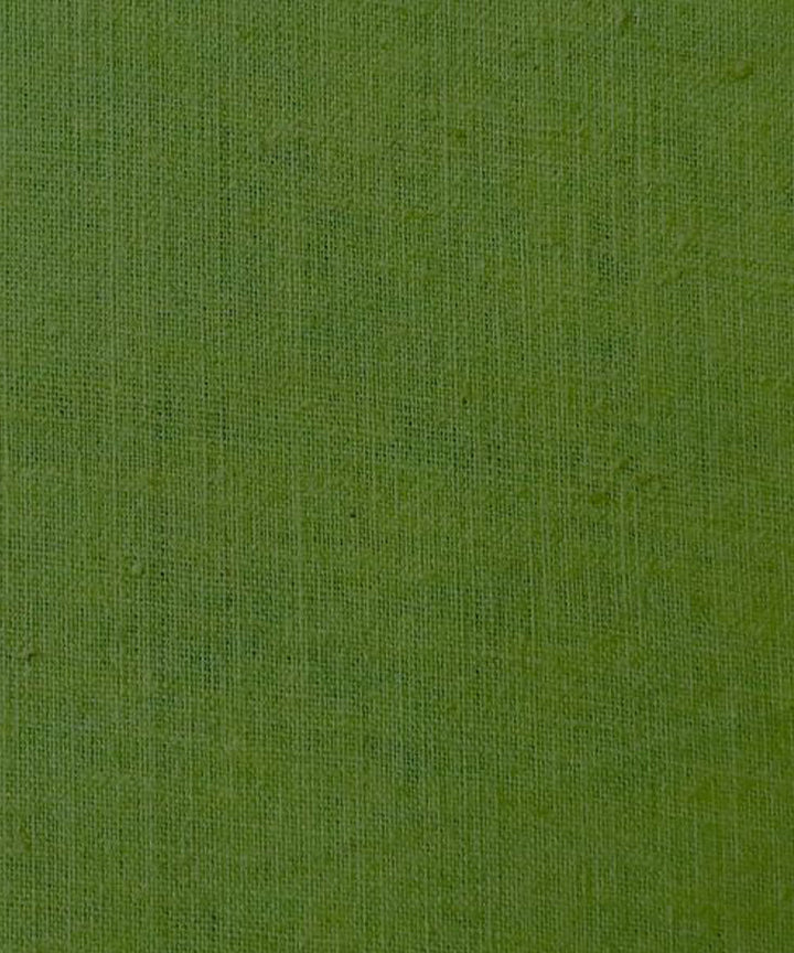 Light green cotton handspun handwoven fabric