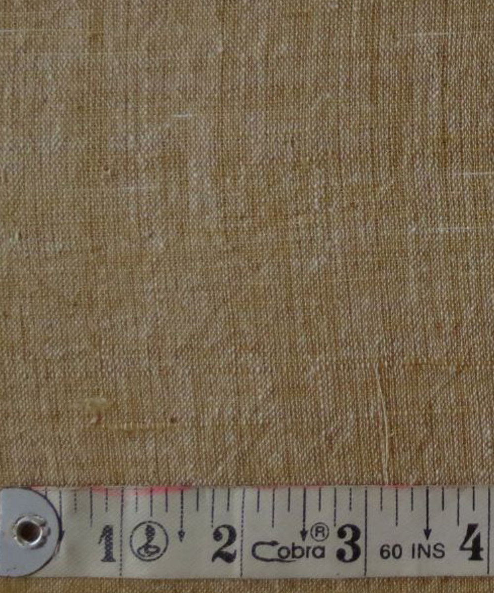 Cream yellow cotton handspun handwoven fabric