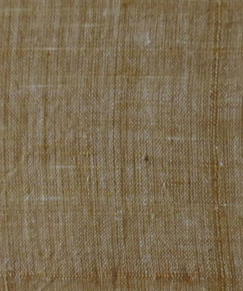 Cream yellow cotton handspun handwoven fabric