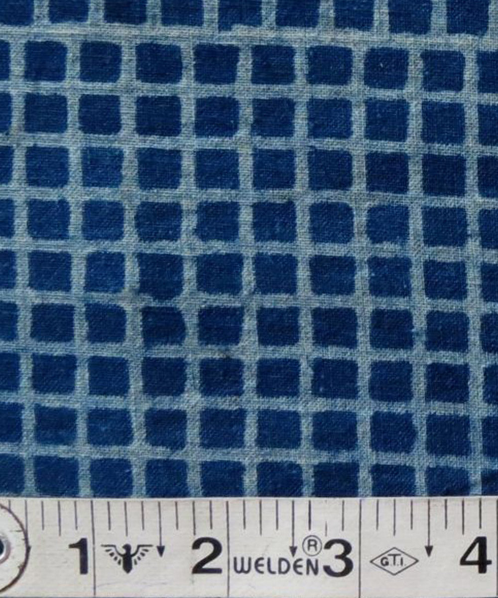 Indigo handspun handwoven cotton handwoven fabric