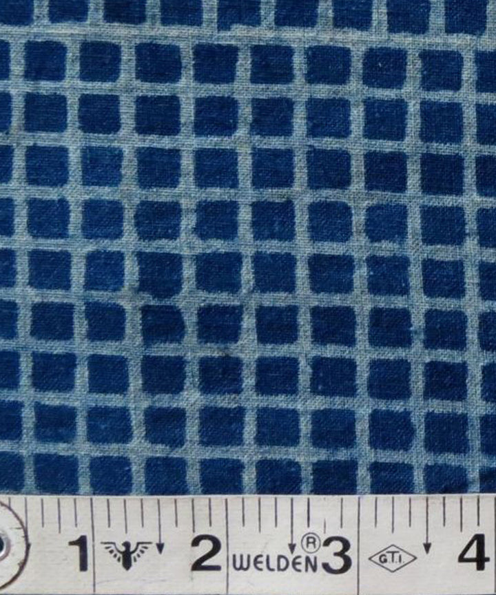 Indigo handspun handwoven cotton handwoven fabric